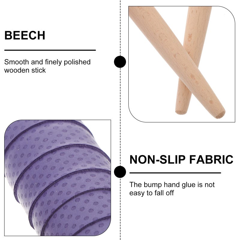 ROSENICE Pair of 350 * 20MM Maibachi of Taiko Drum Drumsticks drumsticks (Purple) - Image 3